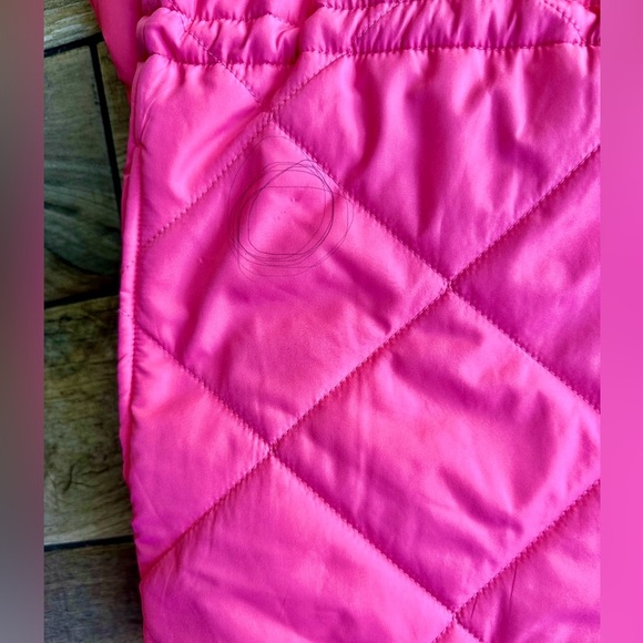 European Brand Pieces Puffer Style Vest Jacket sz L True Pink - Picture 13 of 14